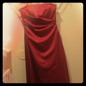 Apple red formal dress